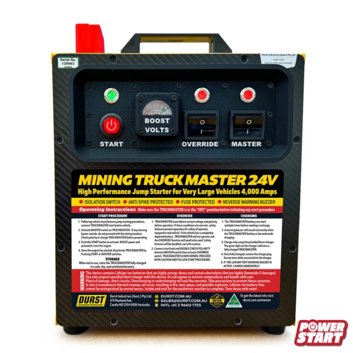 Fleet Jump Starters - Durst Maxion Truck Master Jump Starter for 24V trucks